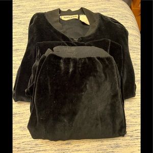 Sonia Rykiel Paris Sweatsuit M Jacket S Pants Black 85% Cotton 15% Polyester